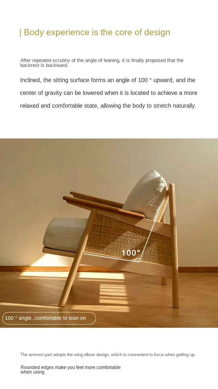 Japanese Wood Sofa Chair - AWOLUS