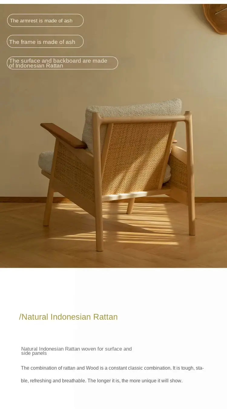 Japanese Wood Sofa Chair - AWOLUS