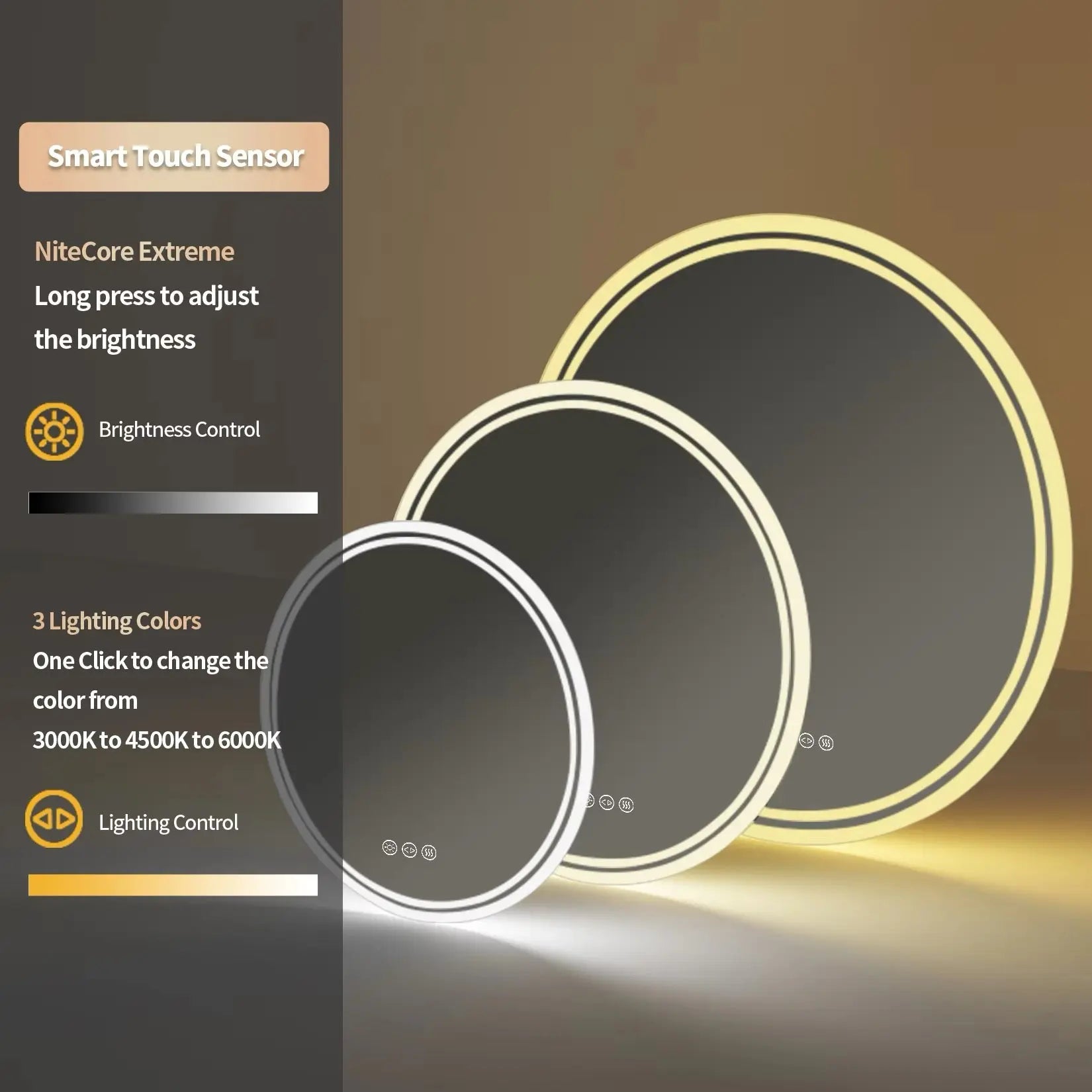 EclipseGlow Wall Mirror - AWOLUS