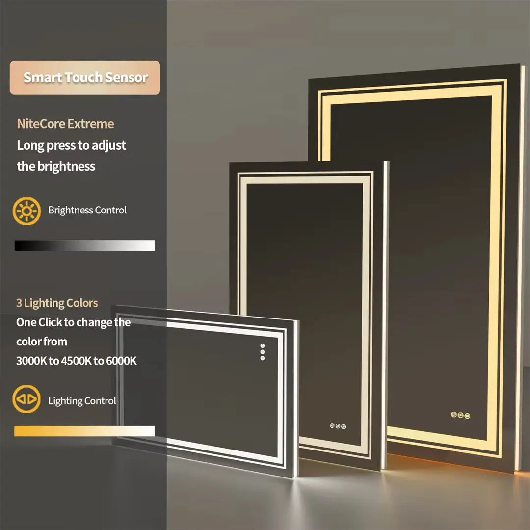 GeminiGlow Bathroom Mirror - AWOLUS