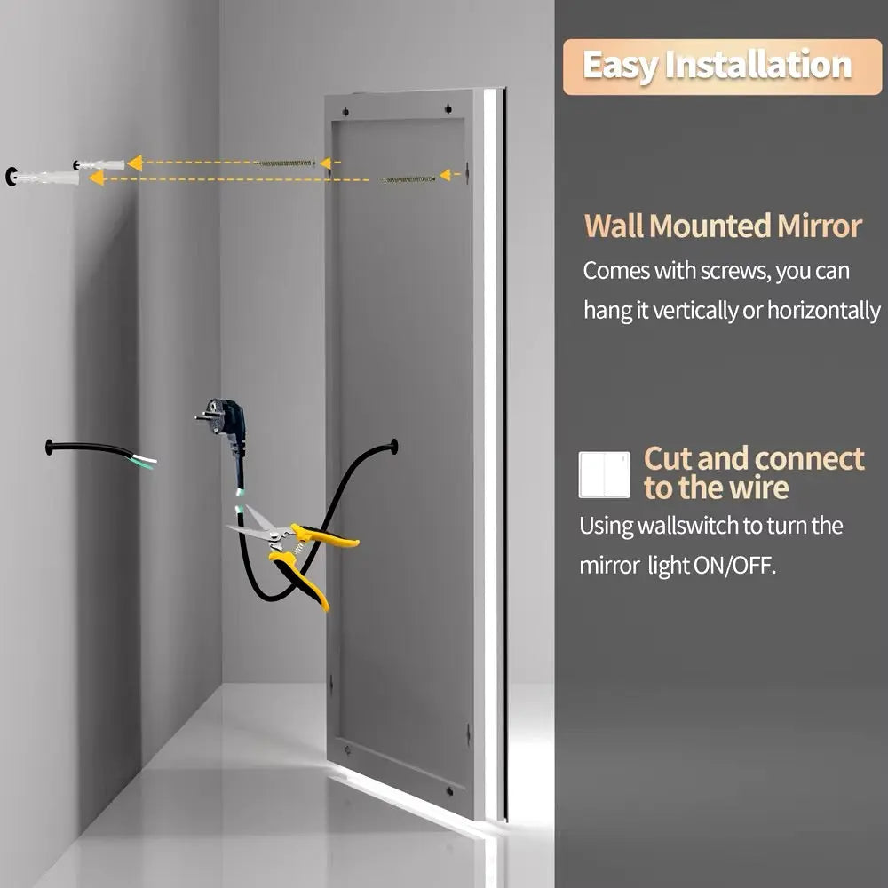 GeminiGlow Bathroom Mirror - AWOLUS