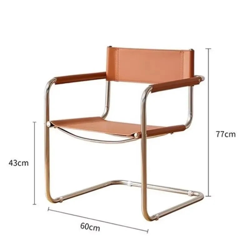 Modern Living Room Classic Chairs Office Hand Mobile Relax Leather Dining Chairs Design Armchair Krzesla Do Jadalni Furniture AWOLUS