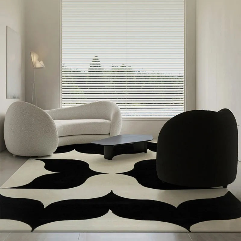 French Retro Living Room Decoration Plush Carpet Large Area Non-slip Mat Light Luxury Rugs for Bedroom Thicken Cream Lounge Rug AWOLUS