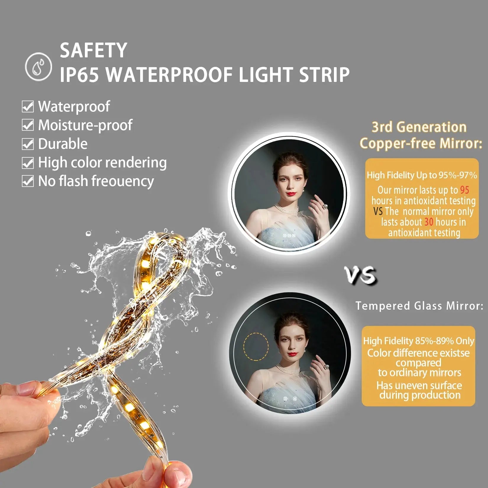 EclipseGlow Wall Mirror - AWOLUS