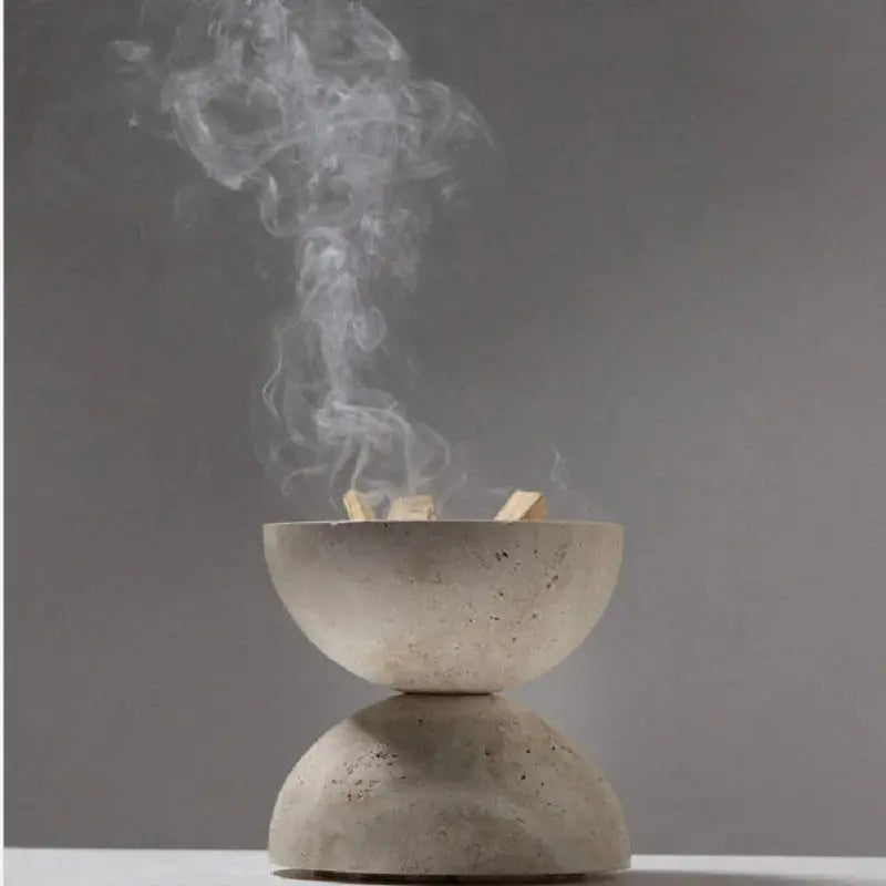 Travertine Sphere Mubkhar - AWOLUS