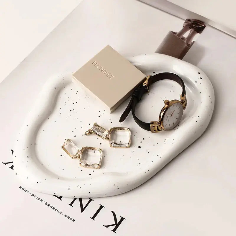Nordic Plated Ceramic Tray - AWOLUS