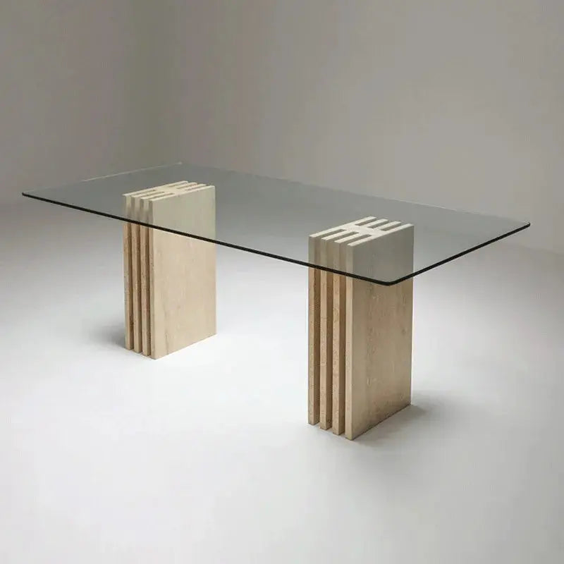 Minimalist Travertine Table - AWOLUS