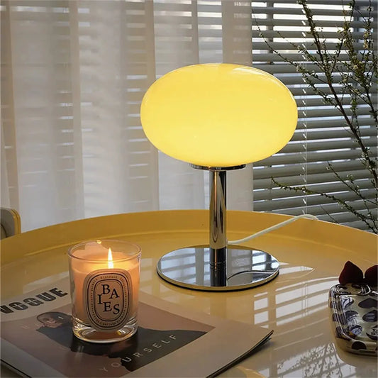 Medieval Cream Glass Lamp - AWOLUS