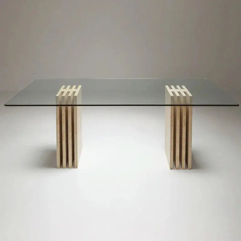 Minimalist Travertine Table - AWOLUS