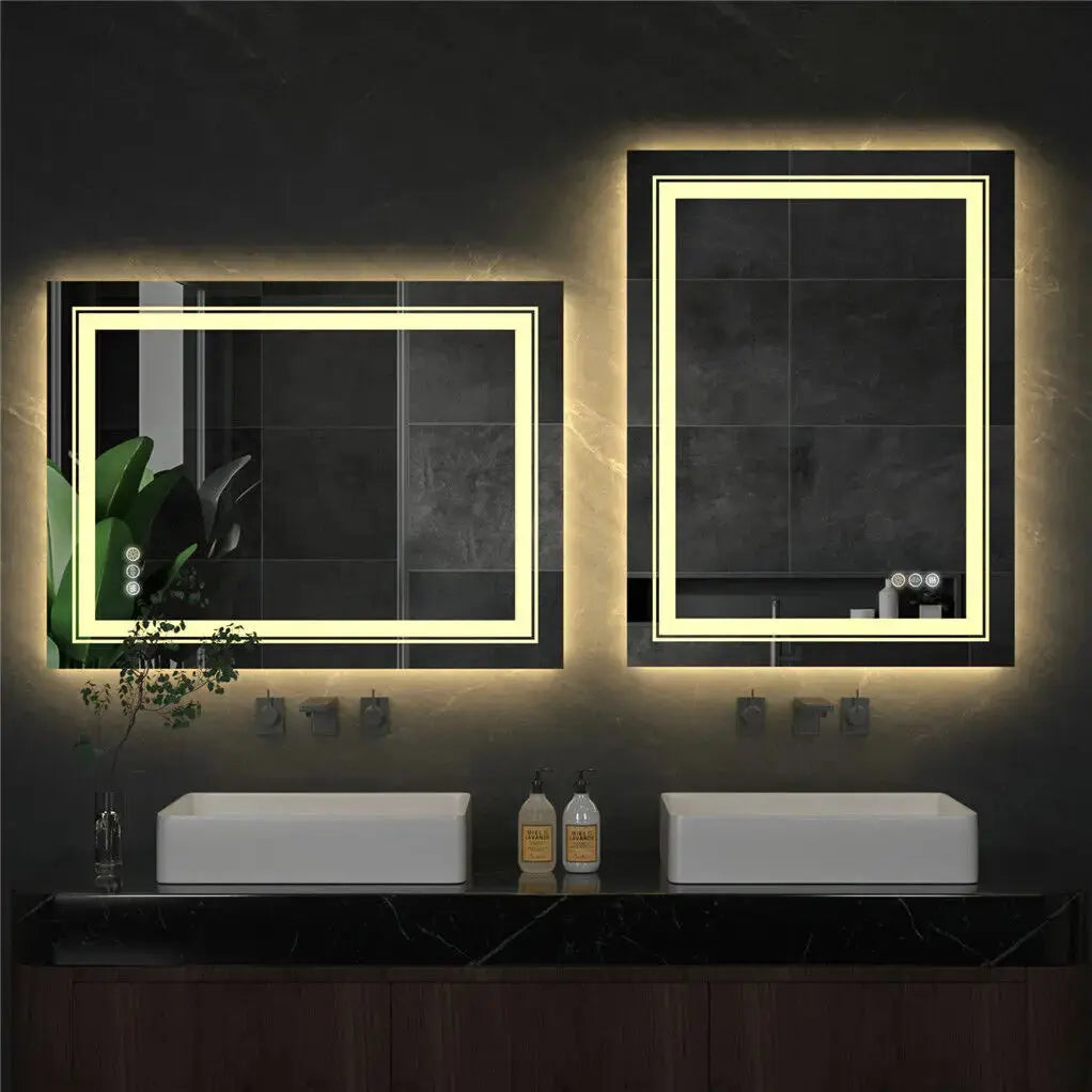 GeminiGlow Bathroom Mirror - AWOLUS