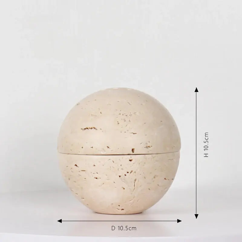 Travertine Sphere Mubkhar - AWOLUS