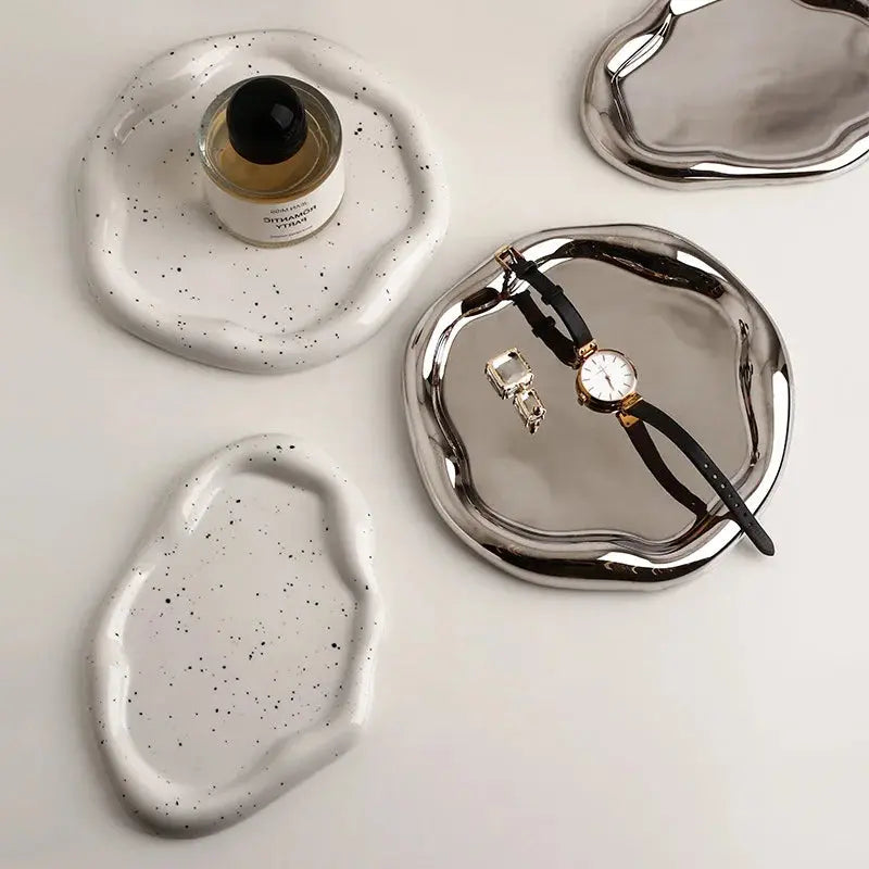 Nordic Plated Ceramic Tray - AWOLUS