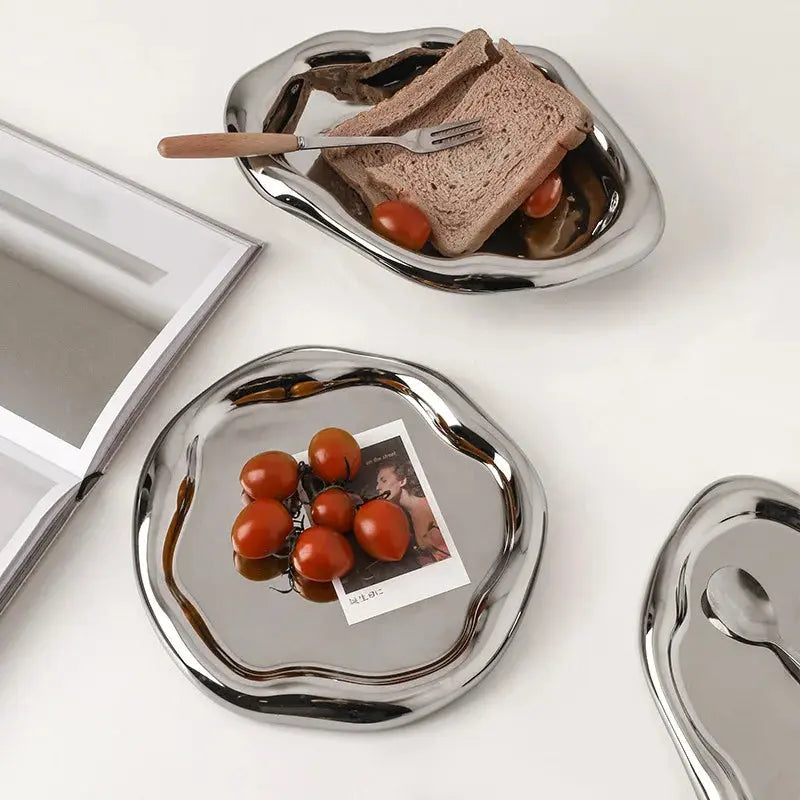 Nordic Plated Ceramic Tray - AWOLUS