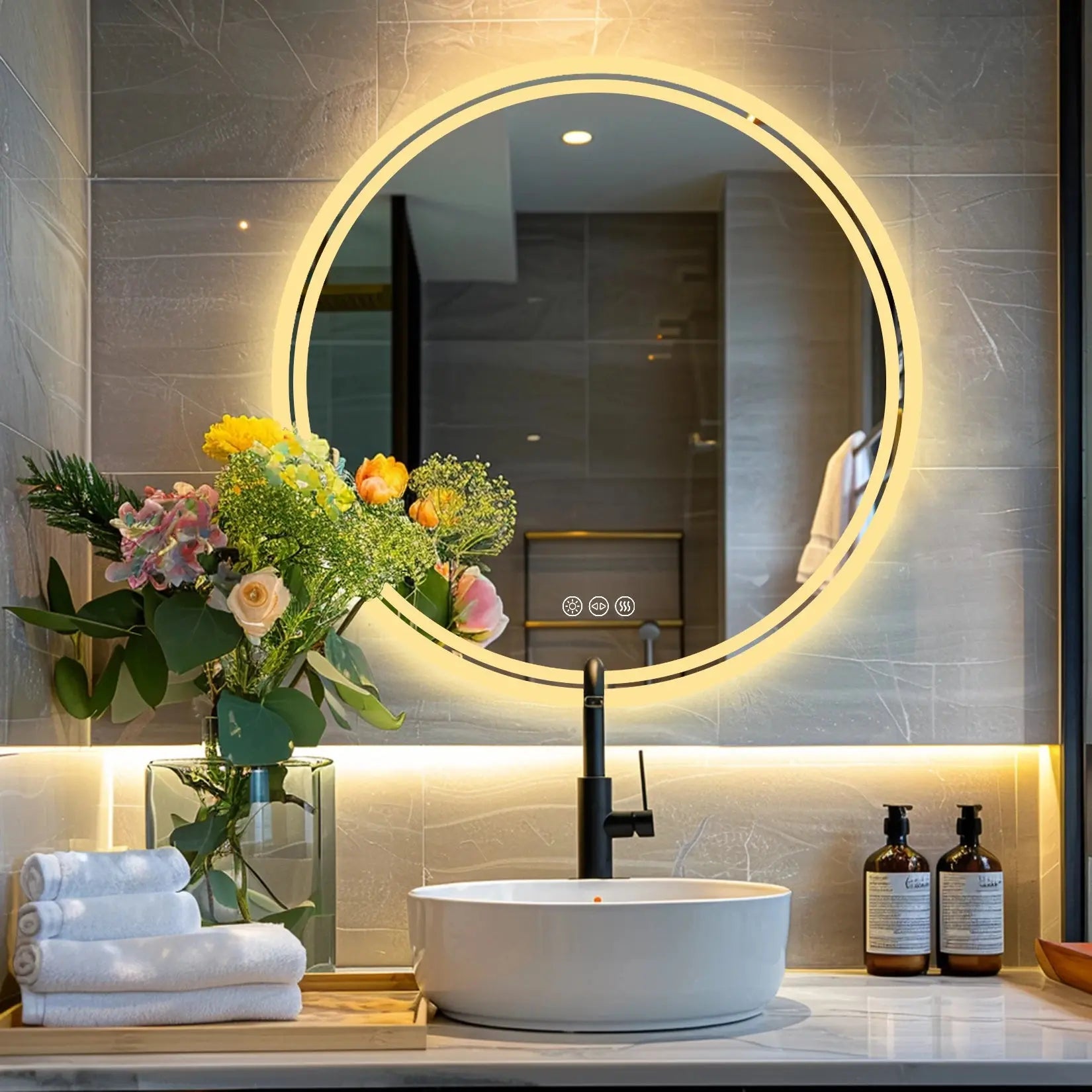 EclipseGlow Wall Mirror - AWOLUS