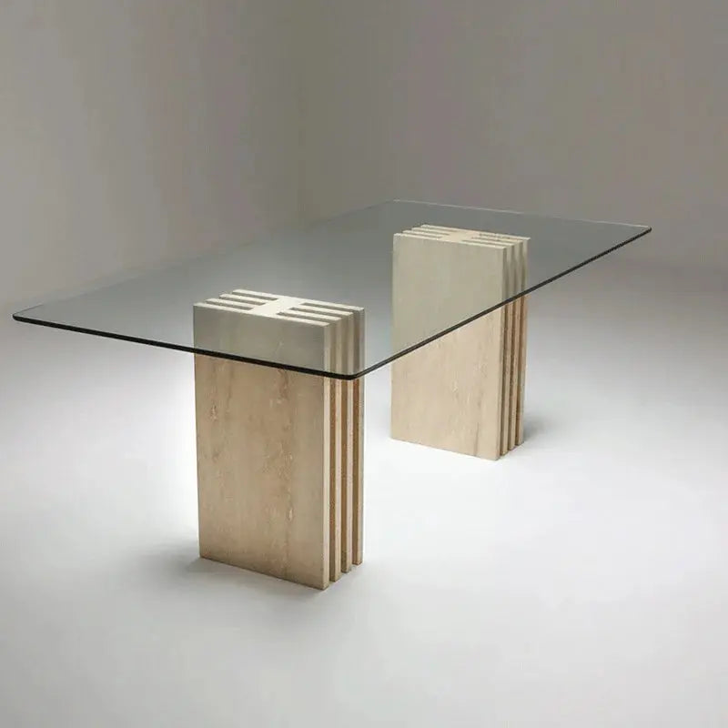 Minimalist Travertine Table - AWOLUS