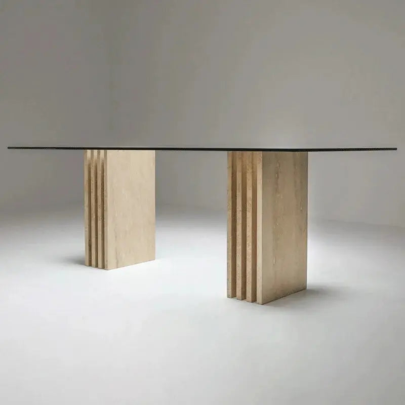 Minimalist Travertine Table - AWOLUS